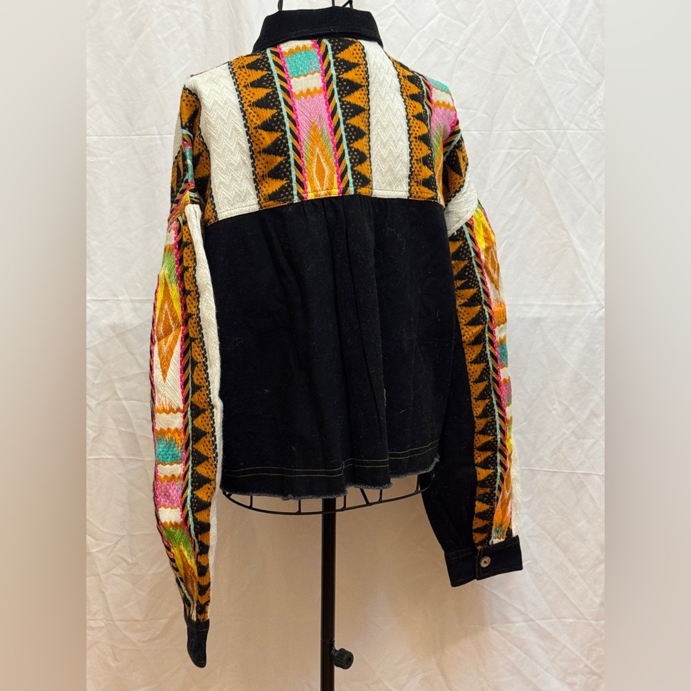 338 - Rhea Multicolor Button-Up Shacket - Picture 4 of 5